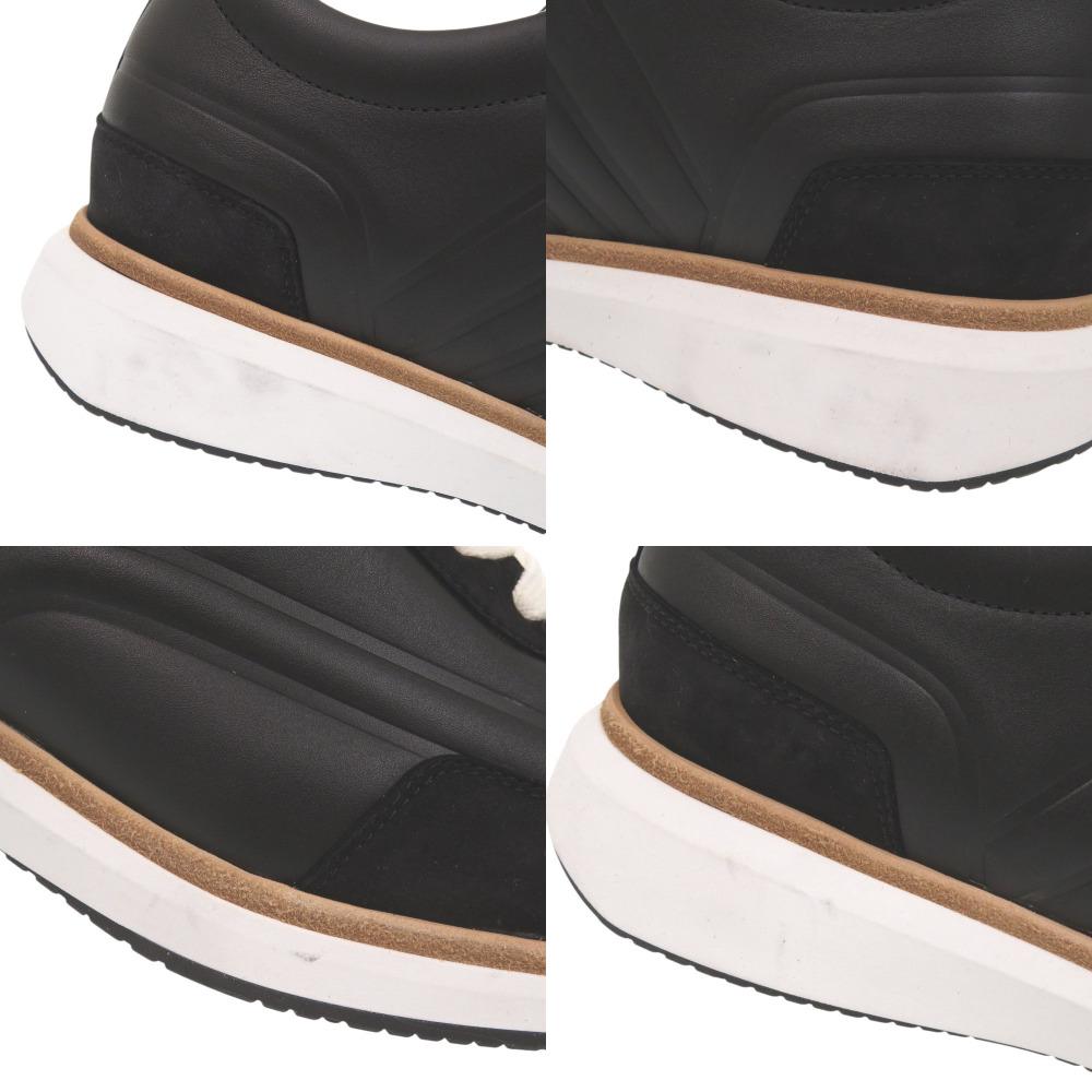 Used AUTHENTIC HERMES EASY Sneakers Black Calf Leather