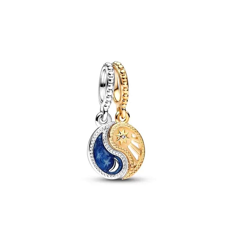 Fine Blue Starry Sky Series Astronaut Star & Crescent Moon Mysterious Alien Sun Fit Original Bracelet Diy Jewelry Gifts