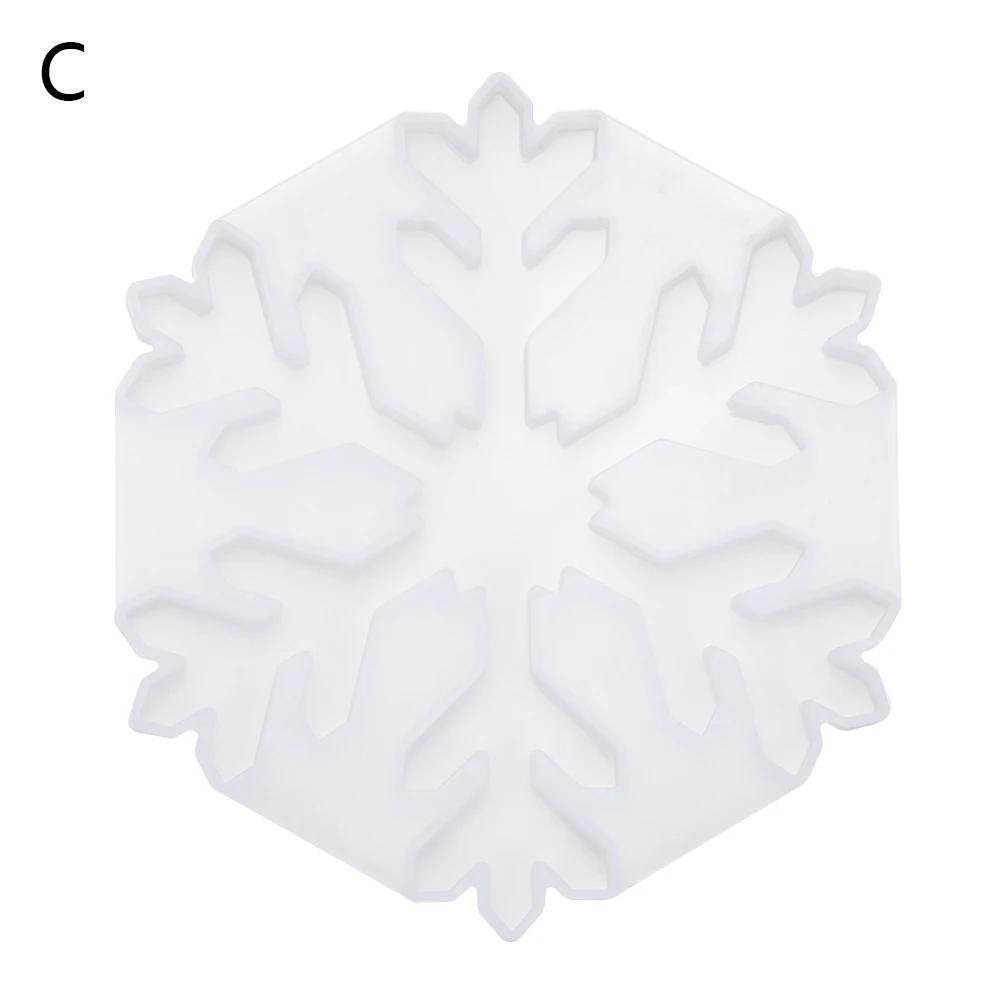 Christmas Snowflakes Coaster Casting Mold Silicone Mould DIY Crystal Epoxy Resin Mold Christmas Tree Pendant Ornament Making