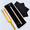 Gold 432HZ Aluminum Alloy Colored Tuning Fork with Triangle Shape.