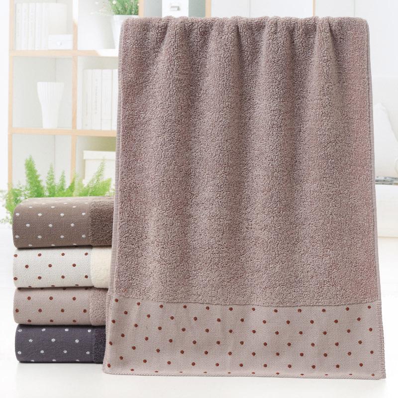 Polka Dot Pure Cotton Face Towel with Embroidered Logo – Gift Item