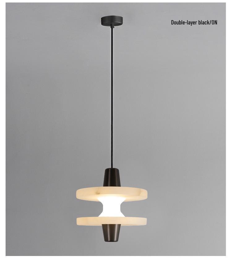 Nordic Designer Small Alabaster Pendant Light for Villa, Study, Tea Room, Restaurant, Bar, Bedroom, and Bedside