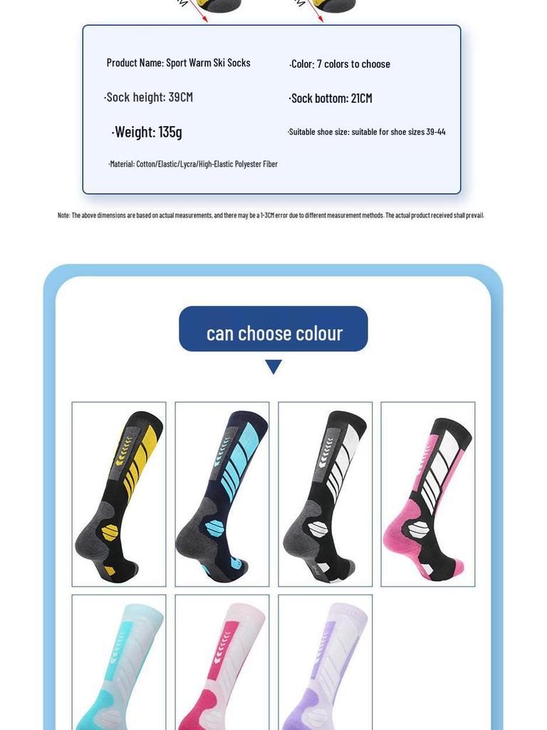 Sıcak Diz Altı Kayak ve Snowboard Çorapları, Outdoor Sporlar ve Dağcılık İçin Kaymaz