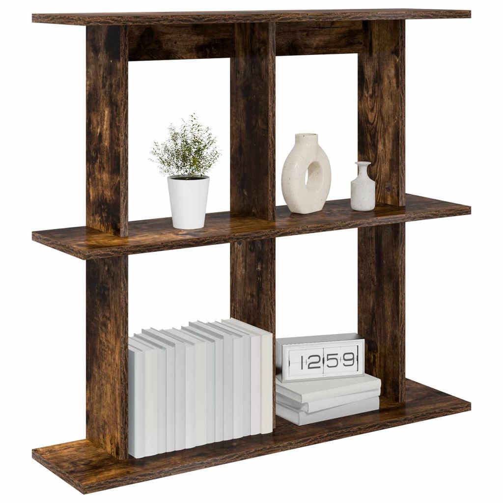 Wall Shelf Wall Mount Brown 80 x 20 x 75 cm Engineered Wood