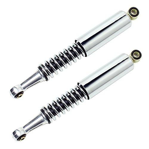 Rear suspension (set of 2) - Silver plated - Compatible with Honda Cub, Super Cub 50, 90, and Little Cub.