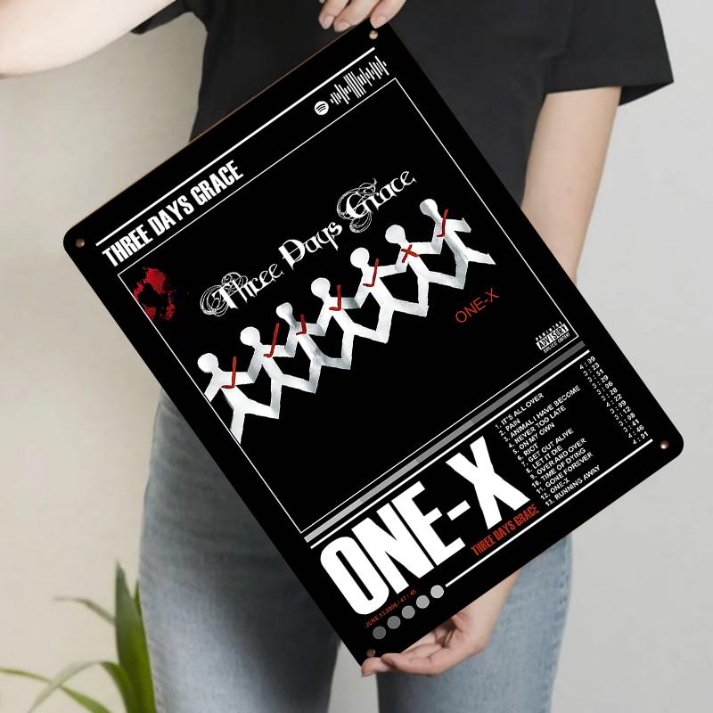 Three Days Grace ONEX Album Cover Metal Wall Art Rock Music Decor for Bedroom Living Room 20x30cm(7.8x11.8inch)