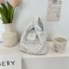 1 Cute floral hand-held canvas bag, work sundries, small bag, summer bag, women's wrist bag