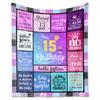 15 Birthday Gifts 15 Year Old Girls Sweet 15th Decorations 60x50 Inch