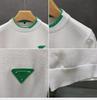 Men's Trendy White Knitted Ice Silk Short-Sleeve Sweater T-Shirt