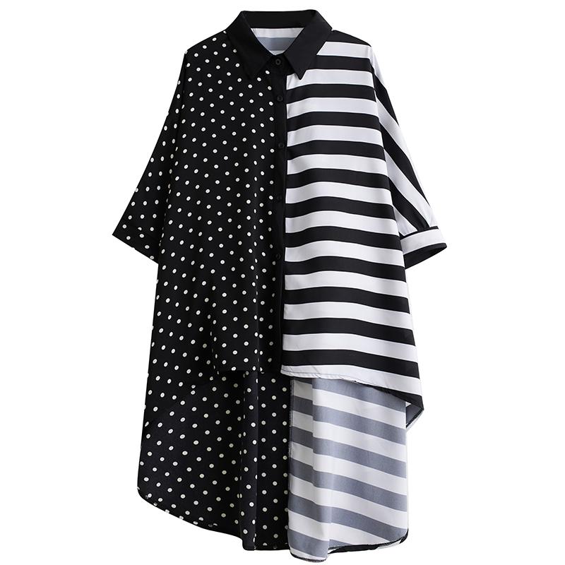 Plus Size Vintage Stripe New In Dresses for Women Casual Loose Summer Shirt Dress