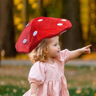 Kapelusz grzybowy dla dzieci i dorosłych, przebranie, dodatek do kostiumu, czerwony kapelusz grzybowy, rekwizyty na imprezę cosplay, sesje zdjęciowe, scena