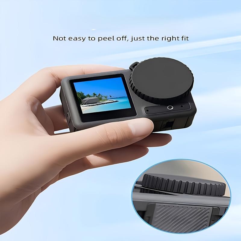 9+2Pack Lens Tempered Glass Screen Protector Kit for DJI Osmo Action 5Pro/4/3 Camera with Silicone Lens Cover Ultra HD Hardness