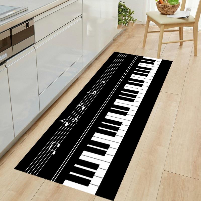 Tappeto stampato in 3D serie tastiera di pianoforte, tappeto grande, tappeti per soggiorno camera da letto, tappeti per cucina Tappetini antiscivolo