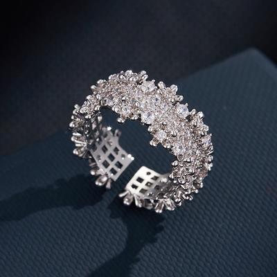 New Light Luxury High-end Feeling Starry Sky Opening Ring, Niche and Unique Index Finger Ring
