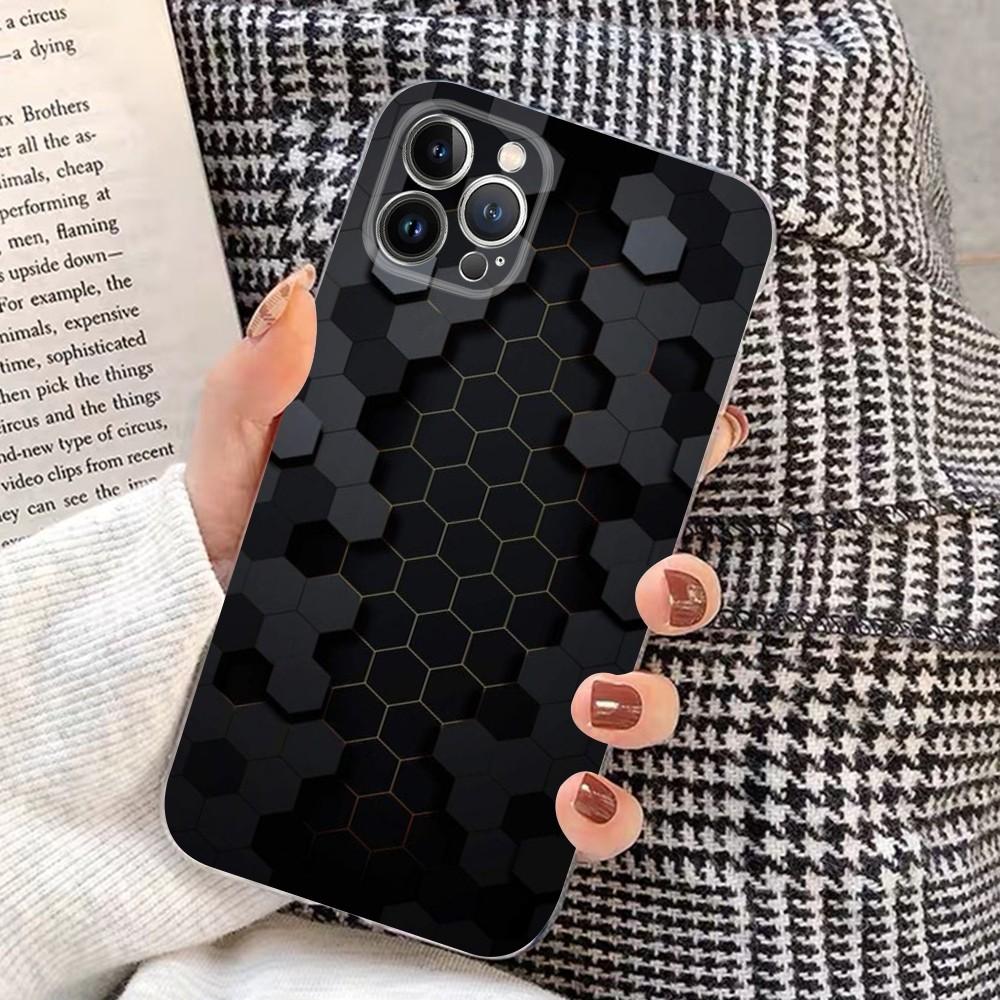 Luxury Geometry Cool Phone Case For iPhone 15 14 11 12 13 Mini Pro XS Max Cover 6 7 8 Plus X XR SE 2020 Funda Shell