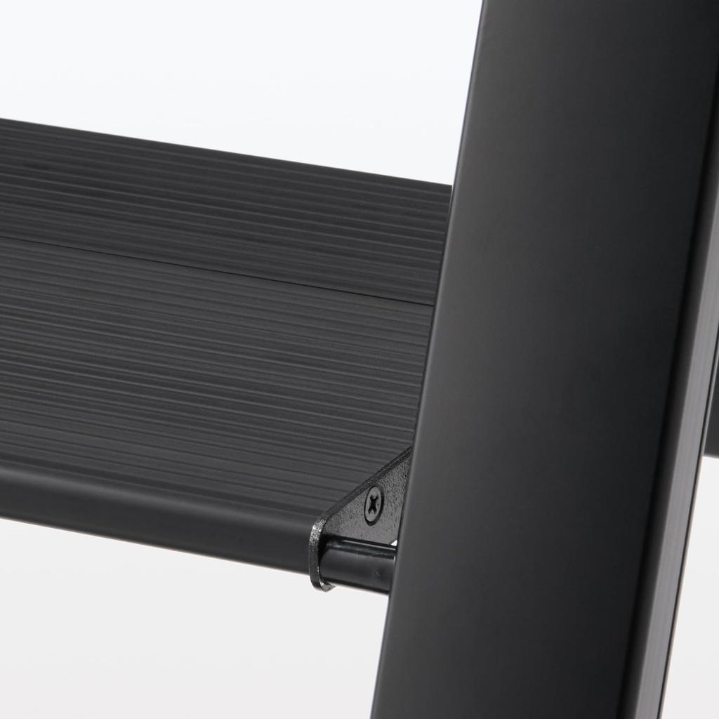 MUJI Aluminum Step 2 Dark 83721039 Stool, Steps, Gray,