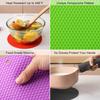 Silicone Honeycomb Round Pot Pad Thermal Insulation Mat Easy To Clean Anti-Slip Design Food-Grade Counter Hot Pad