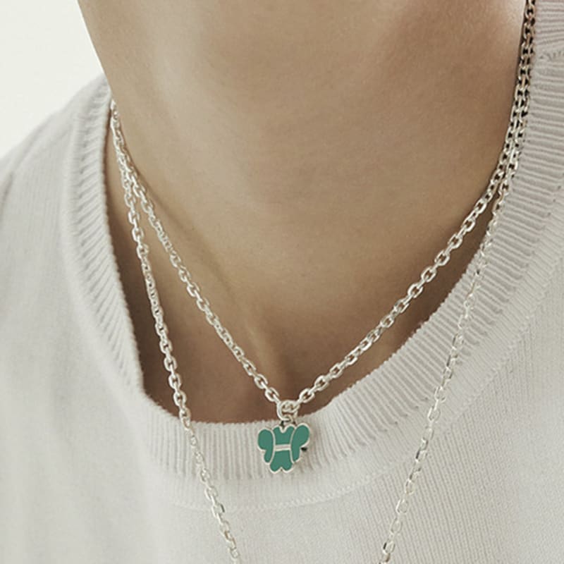 

MOI studio # Moi 4st Butterfly Jang-seok Necklace_11 GREEN