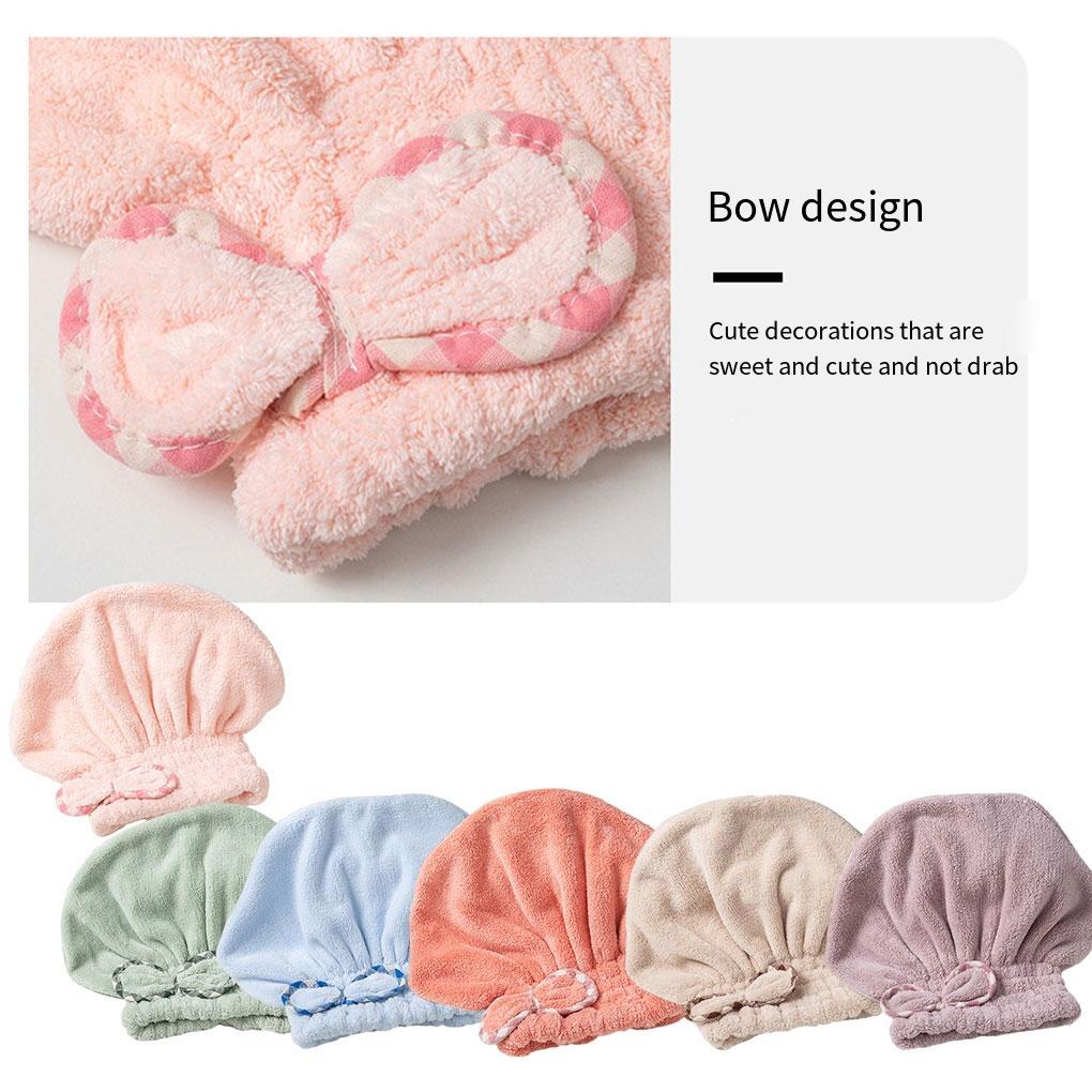 Women Hair Fast Drying Towel Portable Elastic Adjustable Bath Hat Casual Style Shower Cap Portable Bathroom Supplies