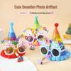 Baby Girl's First Birthday Party Funny Hat with Glasses Cake Decoration