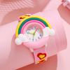 Neue Kinder-Regenbogen-Cartoon-Muster-Silikon-Quarzuhr für Mädchen und Schüler