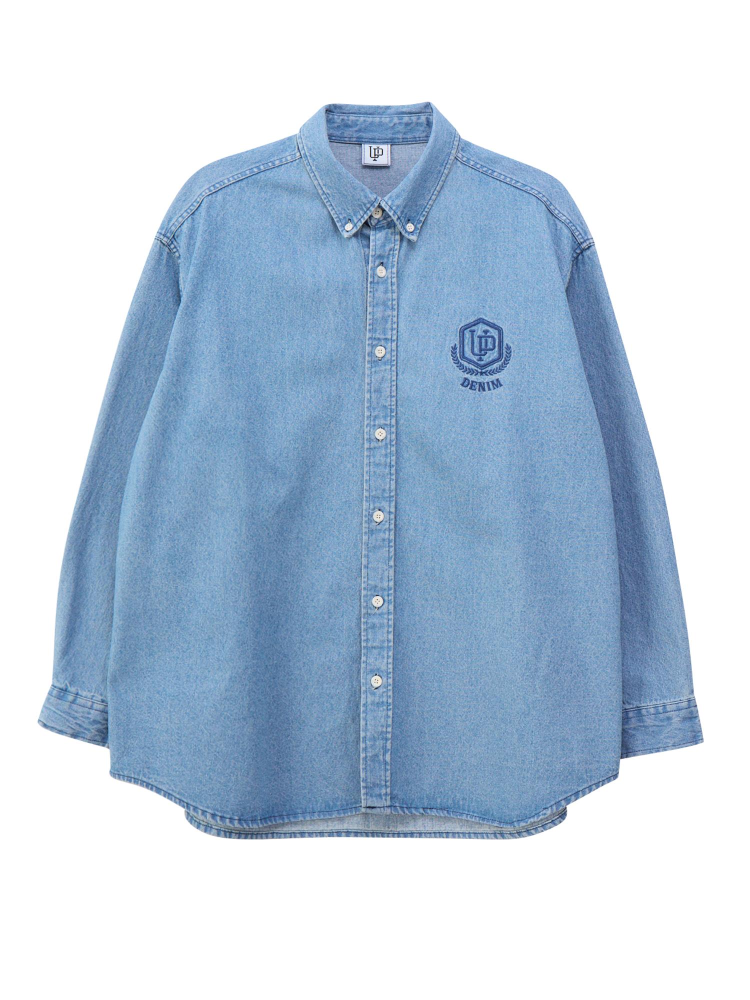 Unknown Planet Logo Denim Shirt Blue Blue/S