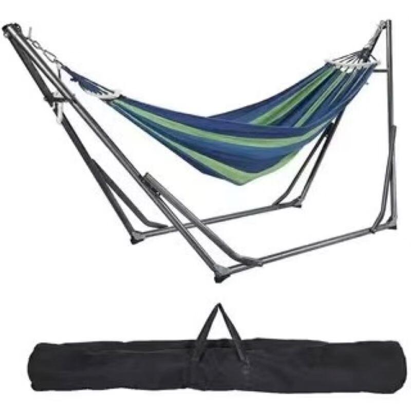 OEING Foldable Outdoor Double Hammock with Stand