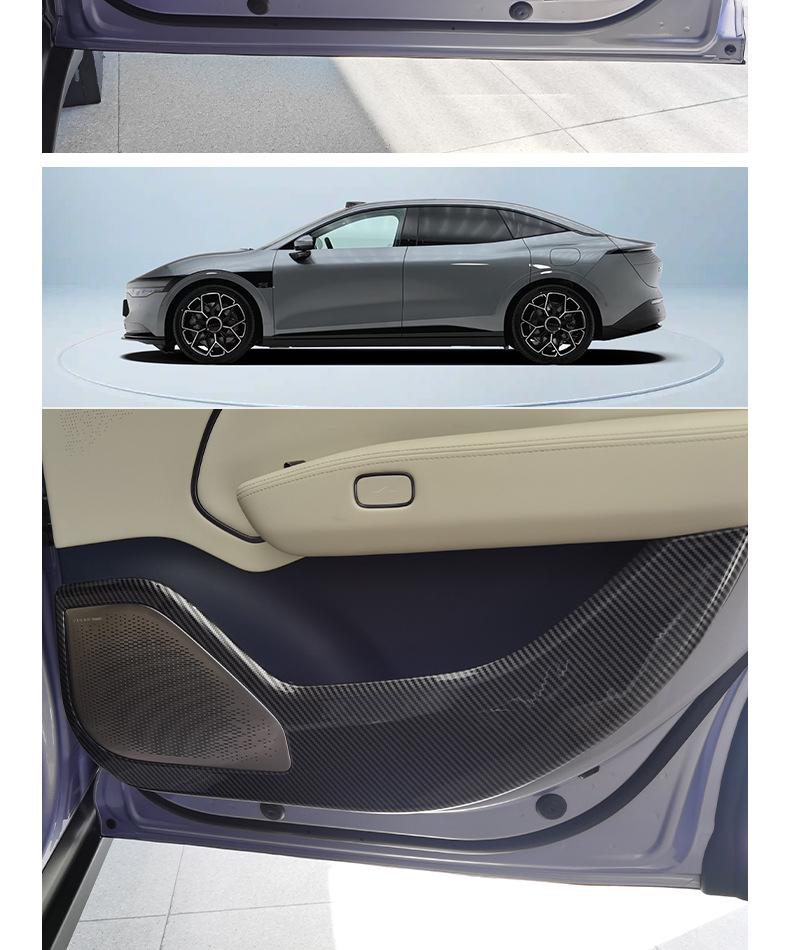 Zeekr 007 Carbon Fiber Door Kick Mats - Interior Protection Stickers