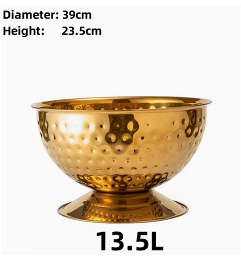 304 stainless steel Deer Head ear GOLD SILVER big ICE BUCKET BOWL CHAMPAGNE Large champagne bar bucket beer bucket basin