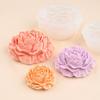 3D Peony Silicone Mold DIY Relief Flower Soap Plaster Mould Home Decor Chocolate Cake Ice Baking Making Tool