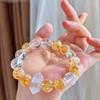 12Mm Natural White Crystal Citrine Design Bracelet Bracelet