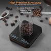 Coffee Scale with Timer 2000g/0.1g Rechargeable Espresso Scale Portable Digital Kitchen Scale with