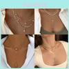 Collier Perle Croisée Superposée Mode Pour Femmes Avec Pendentif en Alliage de Zinc Pour le Port Quotidien