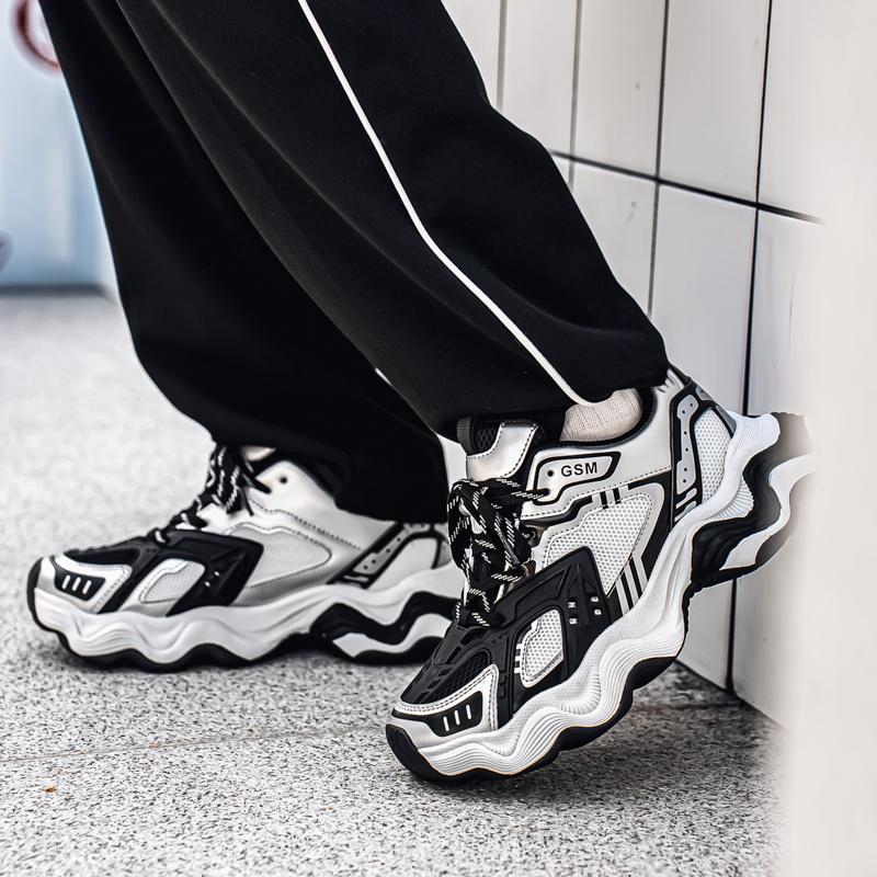 New Men's Fashion Casual Low Top Sports Shoes Students Thick Sole Comfortable Sneakers Boys Male Classic Breathable Basketball Shoes