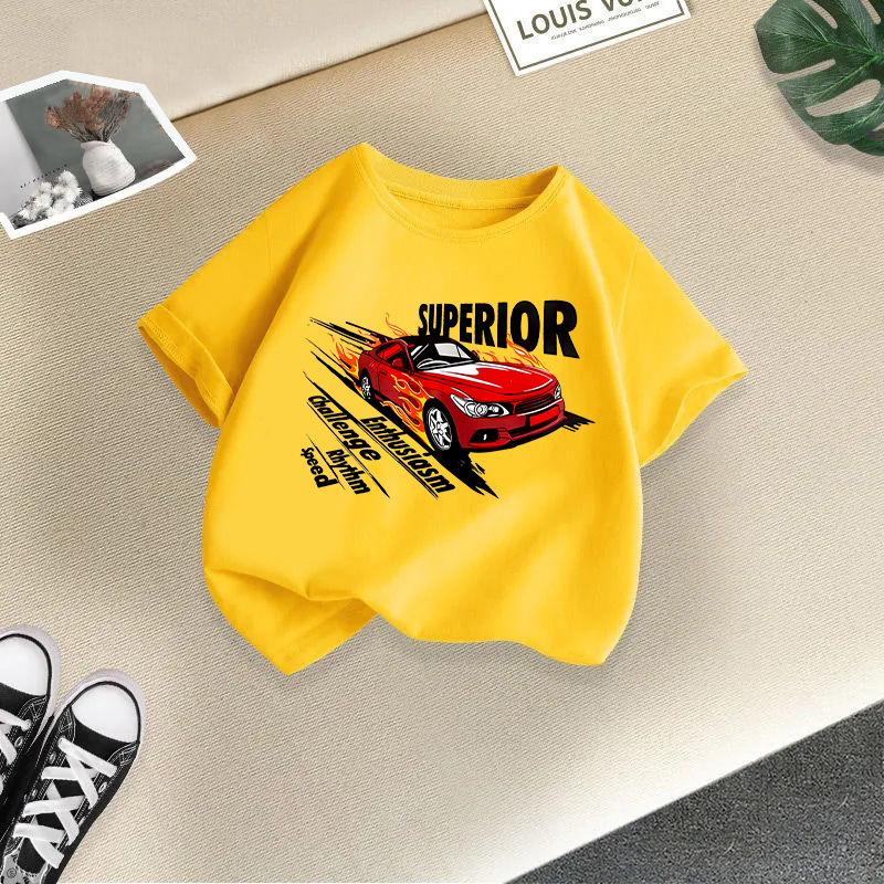 Boys T Shirt Kid T Shirt 2-13Y Loose-fit Casual O-Neck Short-sleeve Girl T Shirt Top