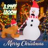 3.94FT Christmas Inflatable Toys Xmas Yard Lawn Home Party Decoration Snowman Dog Supplies Ornament Festive Gift With LED Light