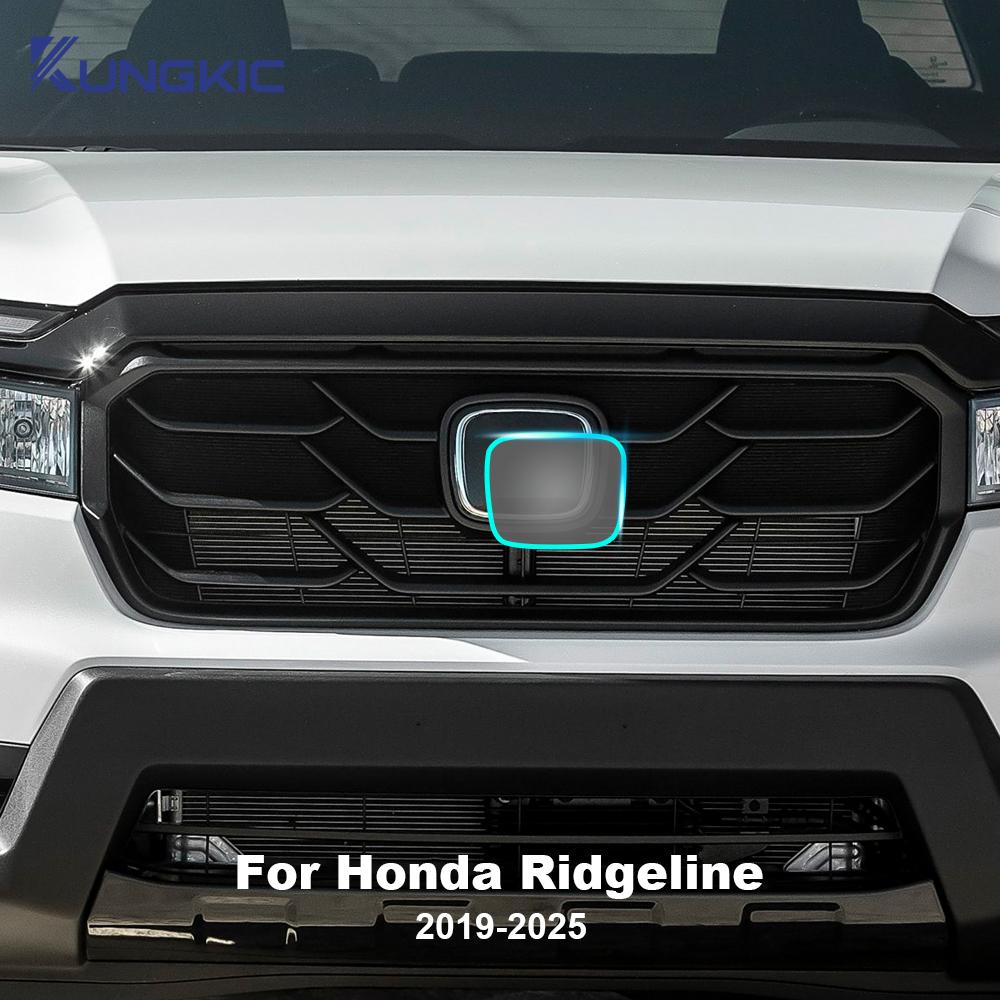 Car Front on Emblem Pre Cut Dark Smoked tpu PPF Protection Film For Honda Ridgeline 2019-2025 Anti-scratch Exterior Accessories