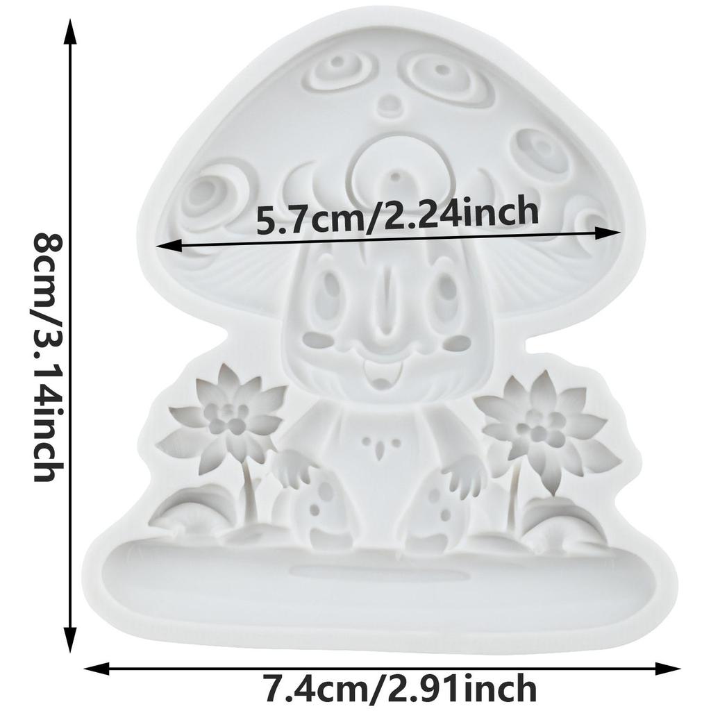 Mushroom Silicone Molds Mushroom Elf Fondant Mold Cake Decorating Tools Cupcake Topper Candy Chocolate Gumpaste Mold