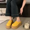 Thick-soled bag head half slippers women's summer wear 2025 new height-increasing muffin sandals lazy one-pedal bag head sandals