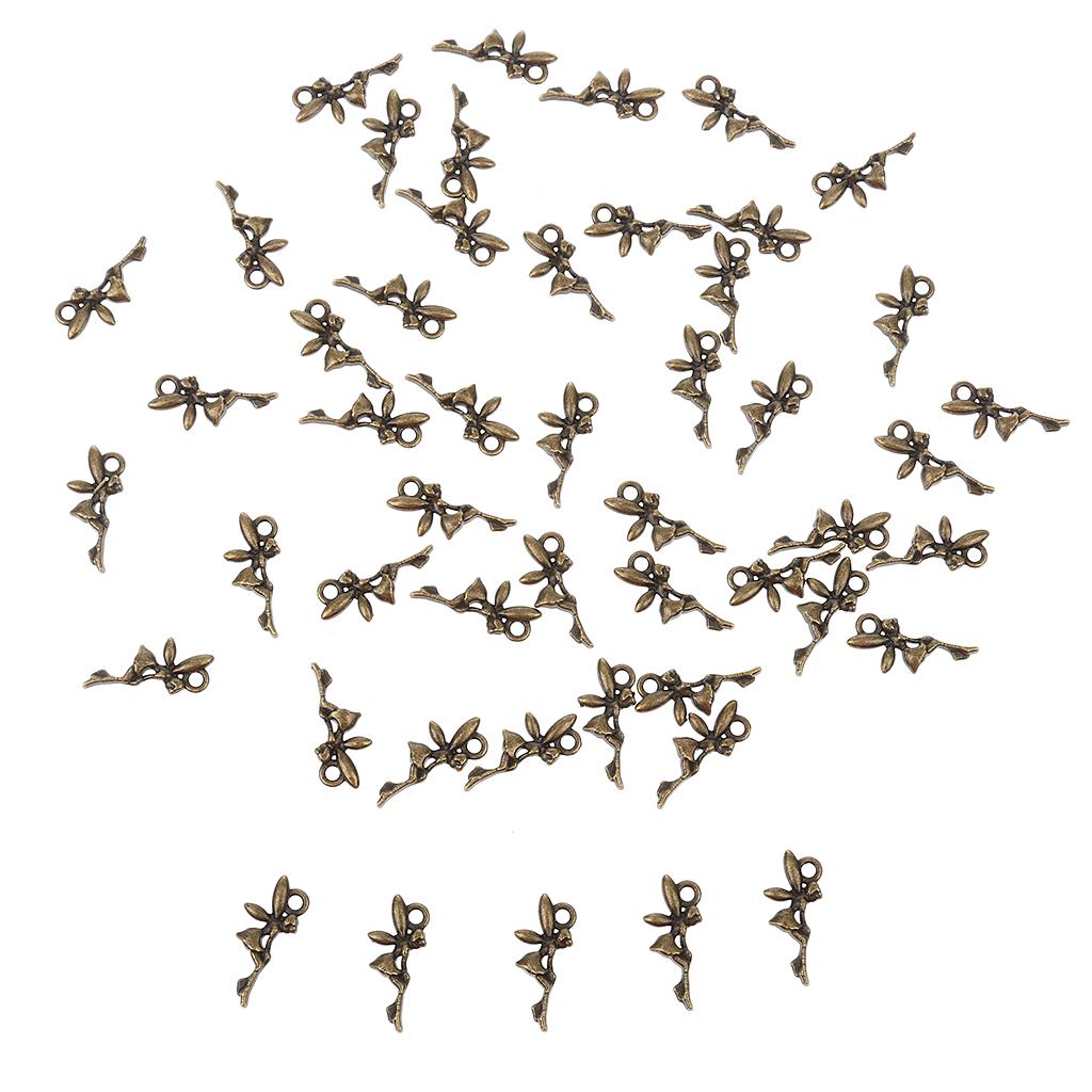 100pcs Angle Fairy Alloy Pendant Charms DIYJewelry Findings Bronze & Sliver
