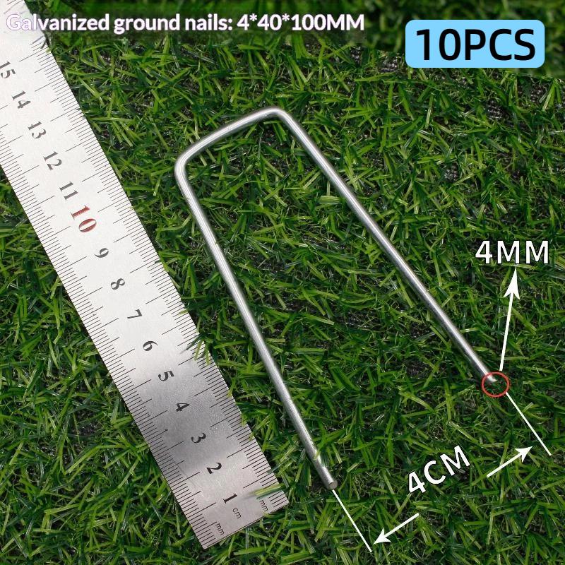 10 Pcs Heavy Duty Galvanized Steel Garden Stakes Rust Resistant Non Slip Washer For Securing Weed Barrier Turf