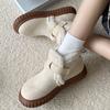 Thick-soled snow boots children's 2025 new winter piled thickened non-slip warm fashion wool cotton shoes women's shoes