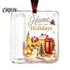 Uniek Feestcadeau voor Familie Kerstmis Acryl Geldhouder Ornament, Cash Hangend Decor met Feestelijk Patroon, Boomhanger Verrassend Geven,
