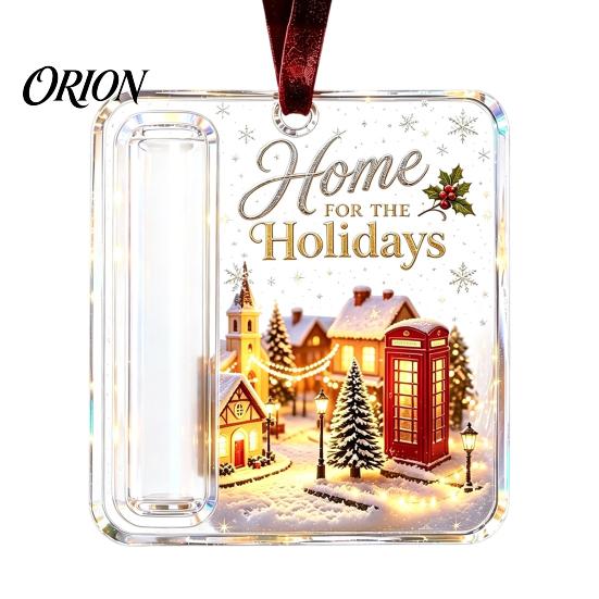 Uniek Feestcadeau voor Familie Kerstmis Acryl Geldhouder Ornament, Cash Hangend Decor met Feestelijk Patroon, Boomhanger Verrassend Geven,