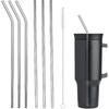 6pcs Stainless Steel Tumbler Straws Replacement for 40oz Cup, Reble Metal Water Bottle Straws with Cleaning Brush Compatible with Owala Part
