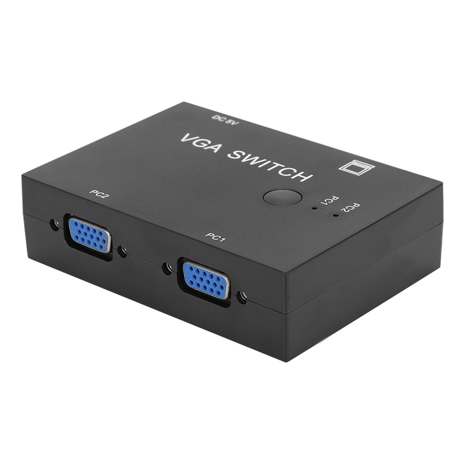 

VGA Splitter Computer Accessory 2 In 1 Out 2 Port Switcher HD Display Accessories for Host Switch