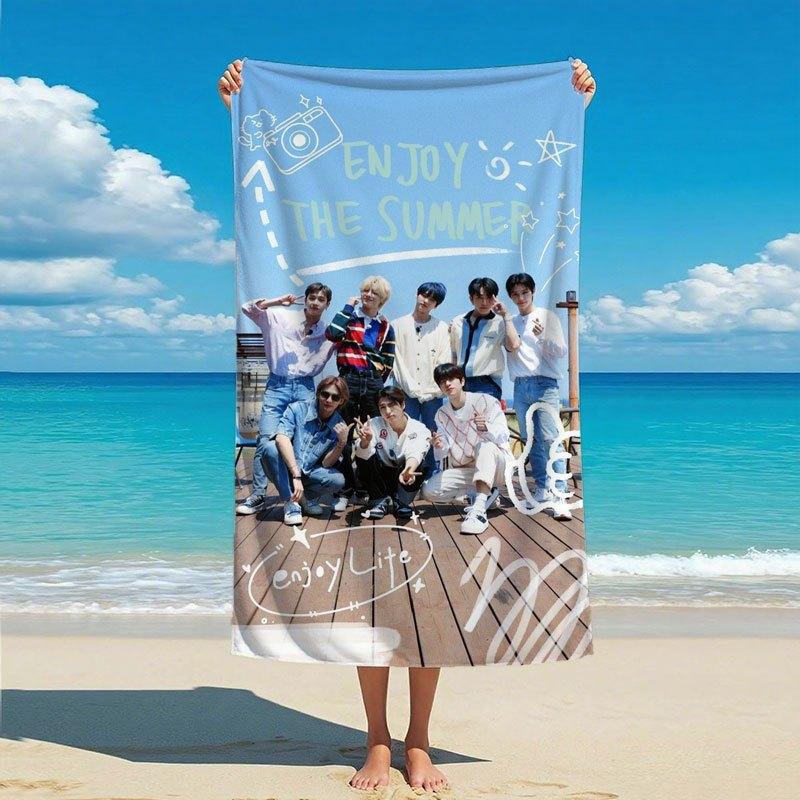 1Pc K-Pop Boy Group Beach Towel Microfiber Soft Quick Dry Gym Sports Towel Bath Towel For Bathroom Swimming Outdoor