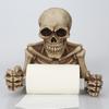 Creative Skull Toilet Paper Holder Wall Mount Paper Rack Simple Installation Halloween Skull Tissue Dispenser Bathroom Decoration