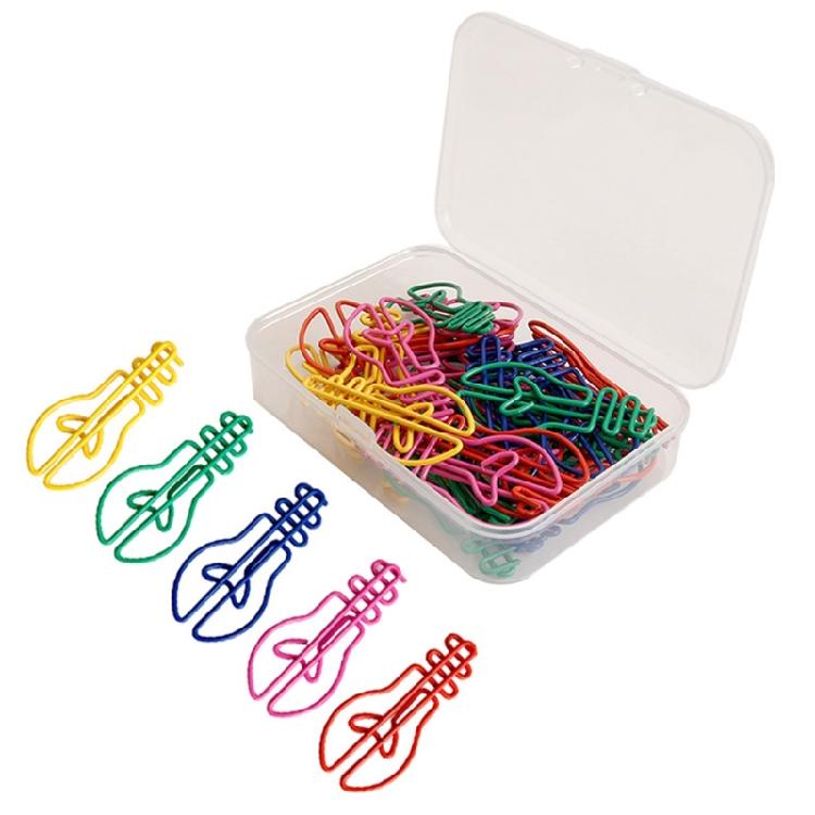 30Pcs Light Bulb Shape Paper Clip 42mm Small Metal Paperclip Metal Bookmarks Clip For School Office Business Card Holder
