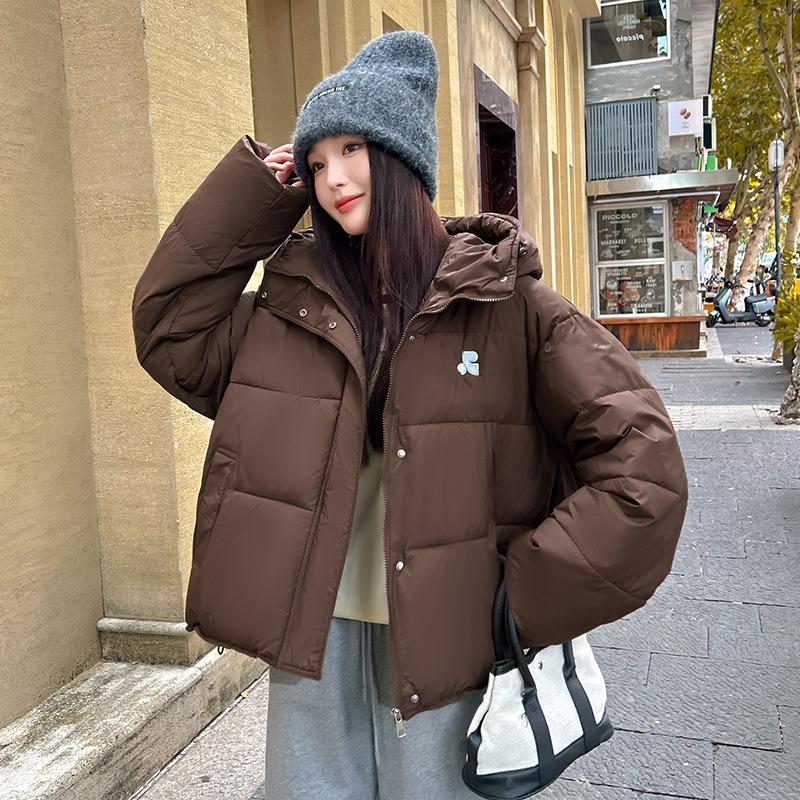 Dámská krátká zimní bunda s kapucí, větruodolná, zesílená, teplá, s raglánovými rukávy, 5 barev